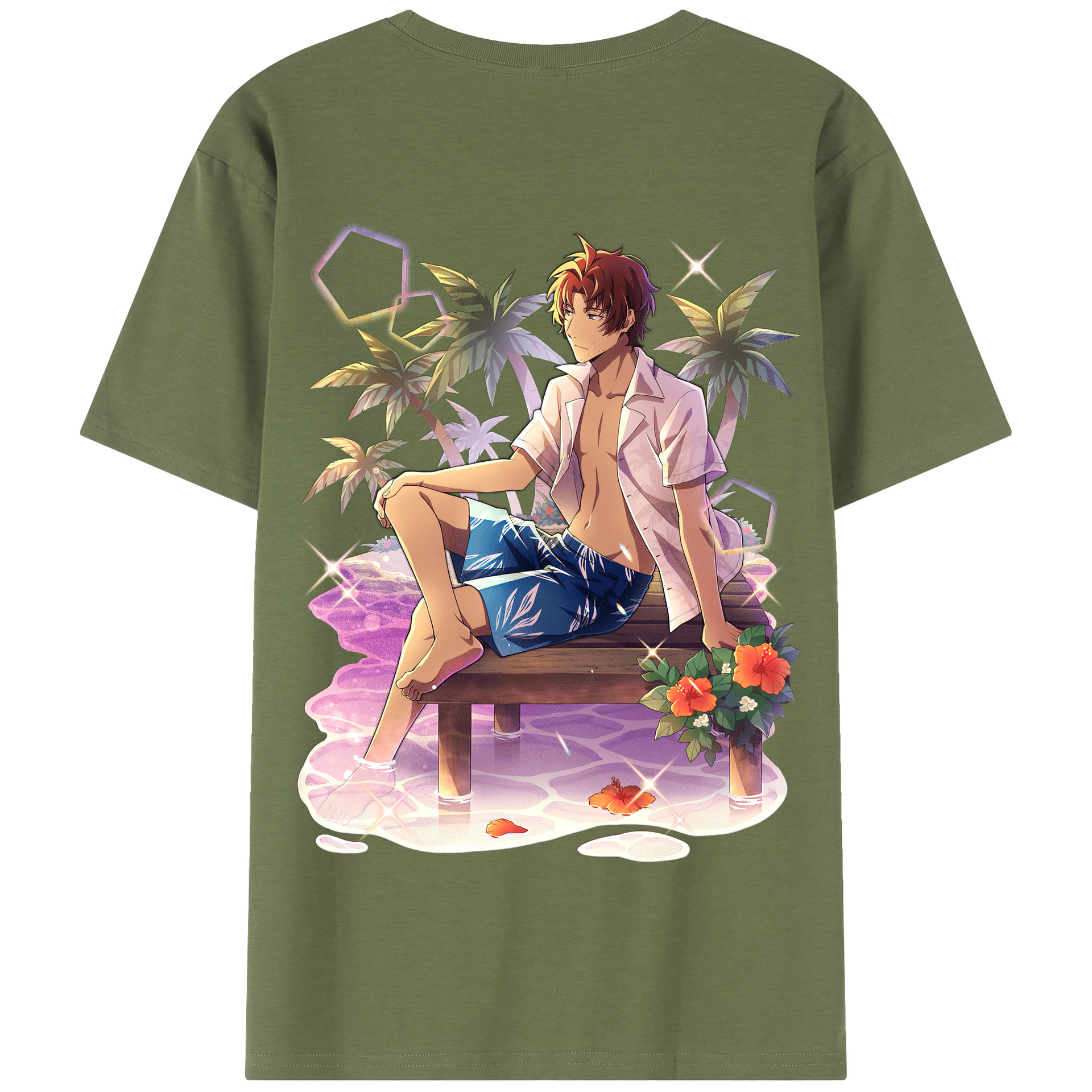 （画像用） 文豪ストレイドッグス Bungo Stray Dogs 綿100％半袖Tシャツ（背面プリント）